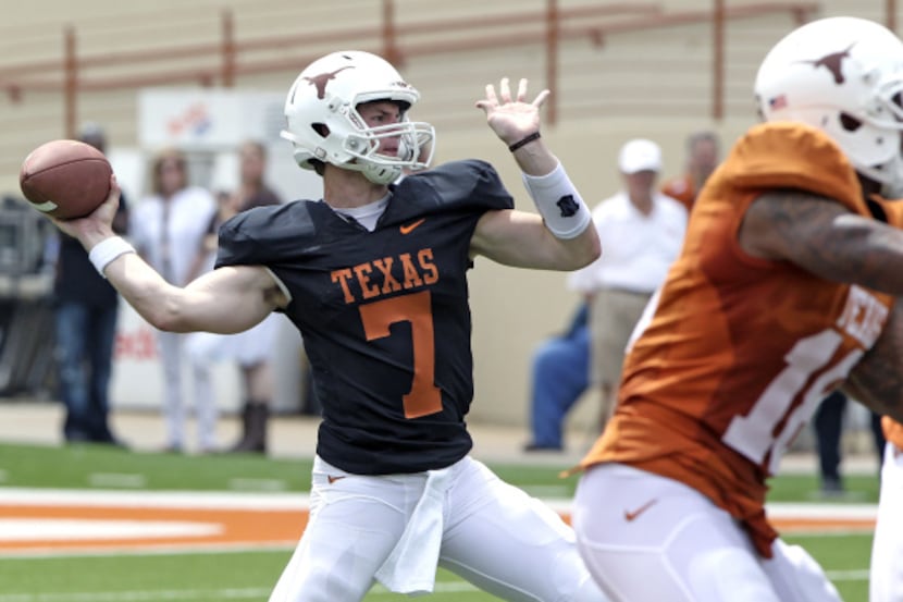 Texas quarterback Garrett Gilbert, coming off a disappointing sophomore season, will battle...