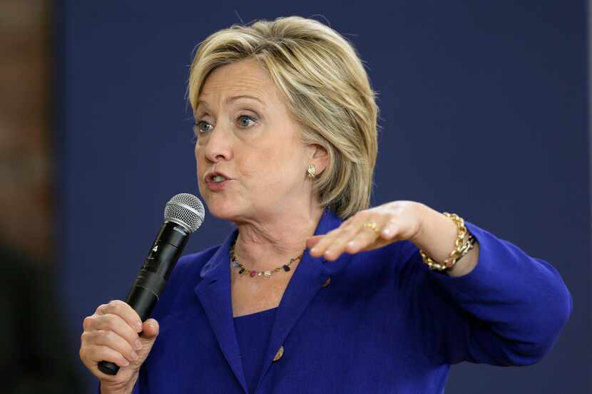 FILE - In this Sept. 22, 2015, file photo, Democratic presidential candidate Hillary Rodham...