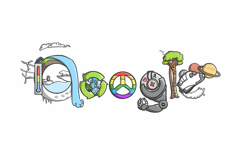 Dibujo por Christelle Matildo, finalista de Doodle for Google.