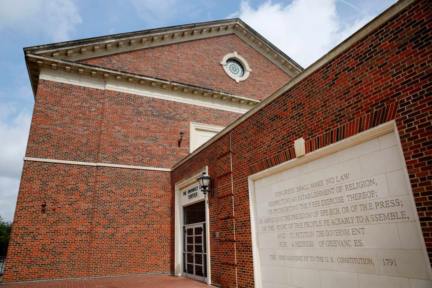 Exterior of the journalism complex at the Umphrey Lee Center at SMU in Dallas on Monday, May...