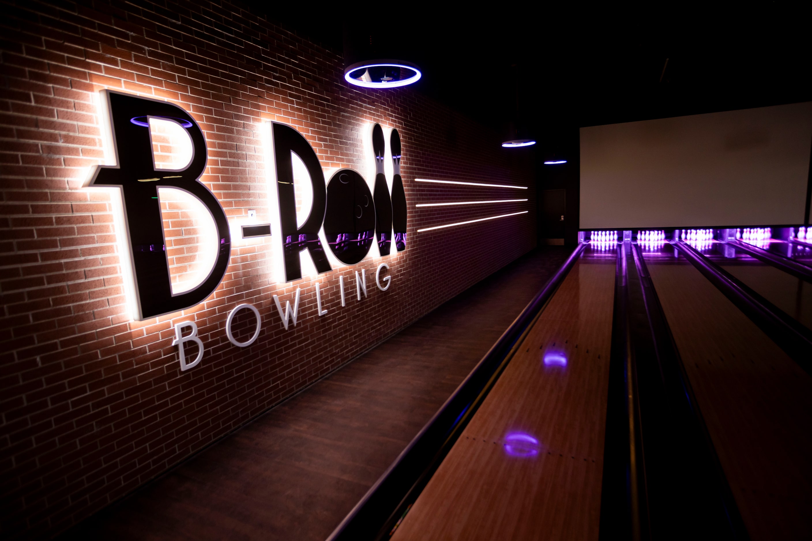 Lanes at B-Roll Bowling inside of B&B Theatres, a new entertainment facility opening with 12...