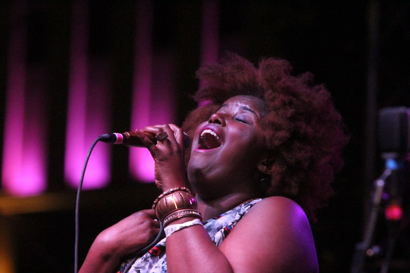 Kam Franklin of the Suffers performs at Smoked Dallas at Main Street Garden on Oct. 3, 2015.