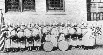 Ku Klux Klan women drum corps 