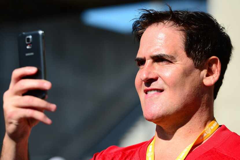 May 25, 2014; Indianapolis, IN, USA; Mark Cuban walks the red carpet prior to the 2014...