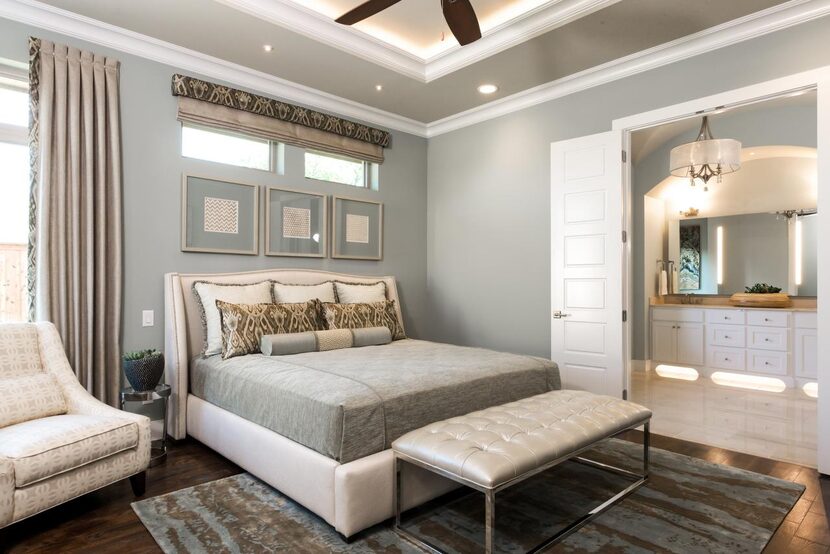 
Barbara Gilbert wanted to provide a relaxing master suite where the homeowner of this room...