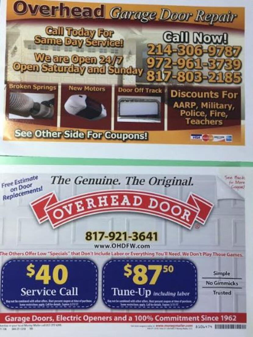 These both arrived in the latest Money Mailer. The one on top is the company trying to...