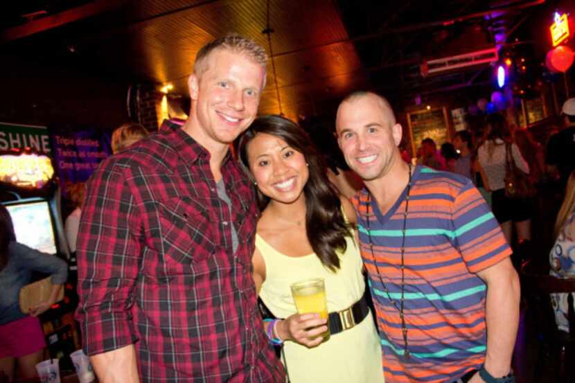 Sean Lowe, Stephanie Nguyen and Clay Silver at Dyer St Bar near SMU on September 8, 2012 in...