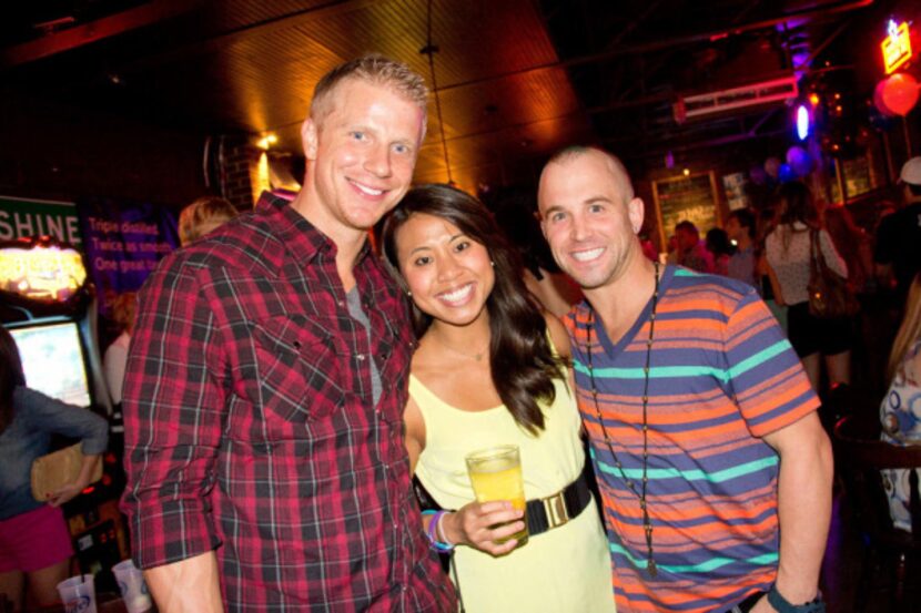 Sean Lowe, Stephanie Nguyen and Clay Silver at Dyer St Bar near SMU on September 8, 2012 in...