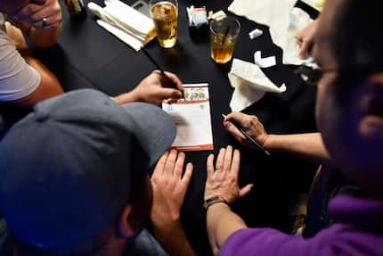 Trivia rounds move fast at Geeks Who Drink events, and have themes like "Tangentials and Tan...