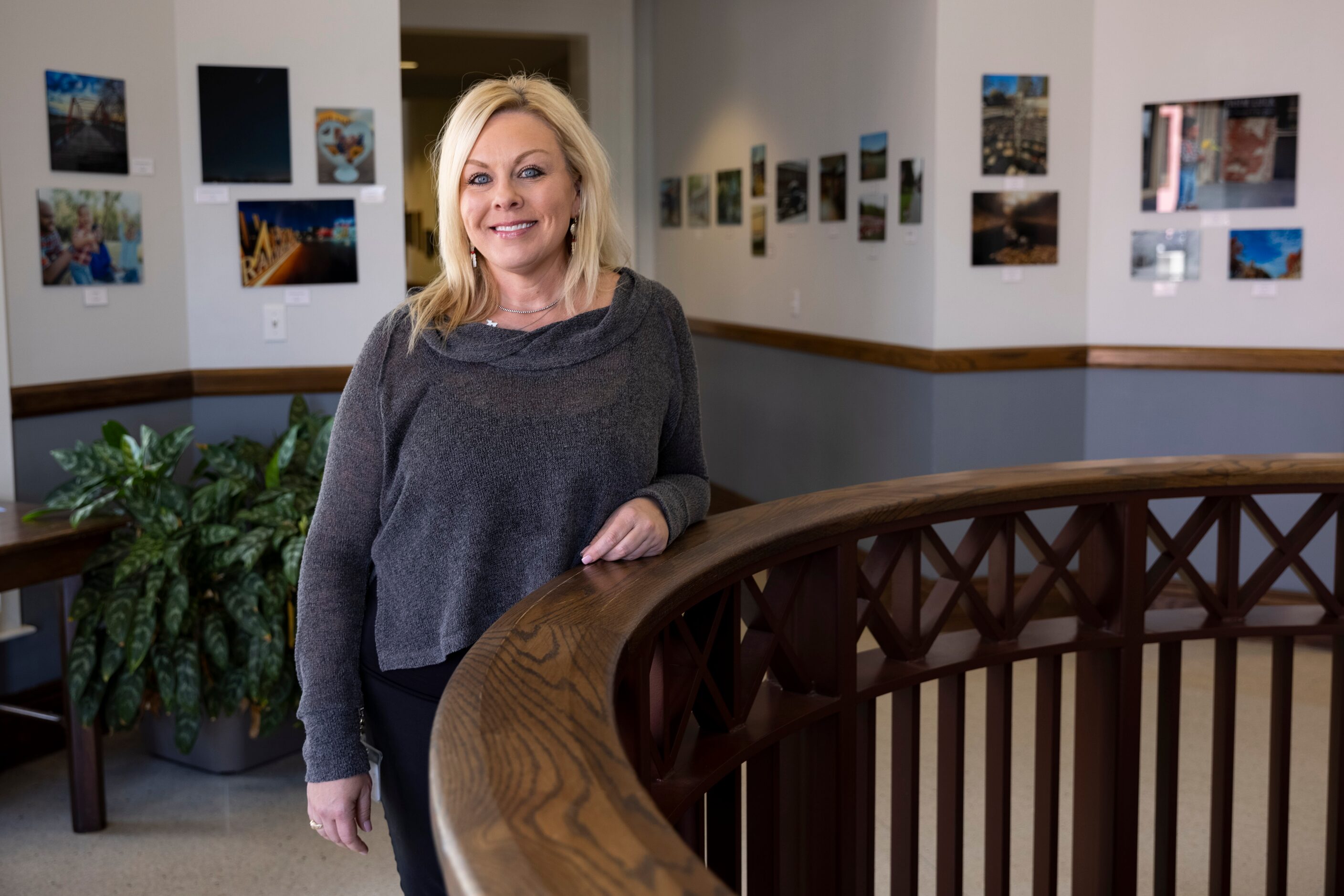 Amy Borders, director of communications and marketing for Waxahachie, poses for a photo at...