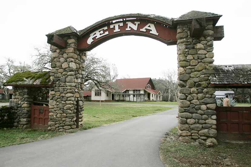 This Jan. 30, 2012, photo shows the entrance to the historical Aetna Springs Resort in Pope...
