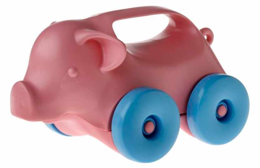 
Green Toys Pig-on-Wheels, $12.99. Whole Foods, multiple locations.
