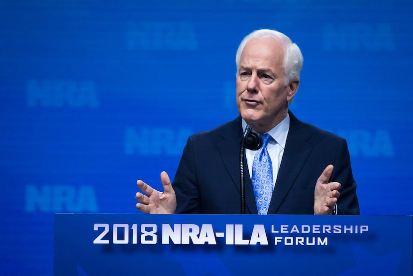 Texas Sen. John Cornyn addresses the NRA-ILA Leadership Forum at the Kay Bailey Hutchison...