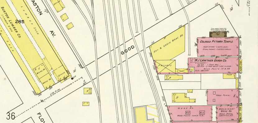  The 1921 Sanborn map now in the University of Texas' Dolph Briscoe Center for American History