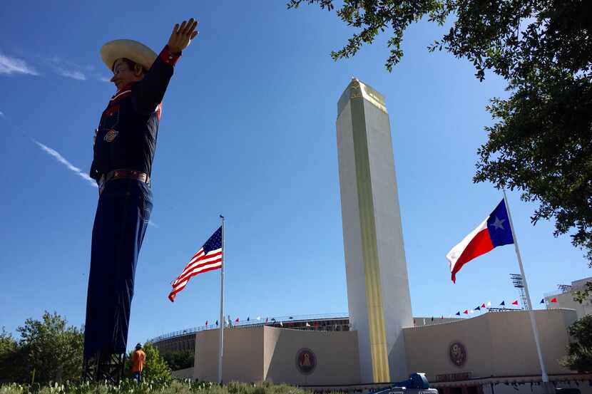 Big Tex is standing tall at Fair Park, the long-running site of the State Fair of Texas, on...