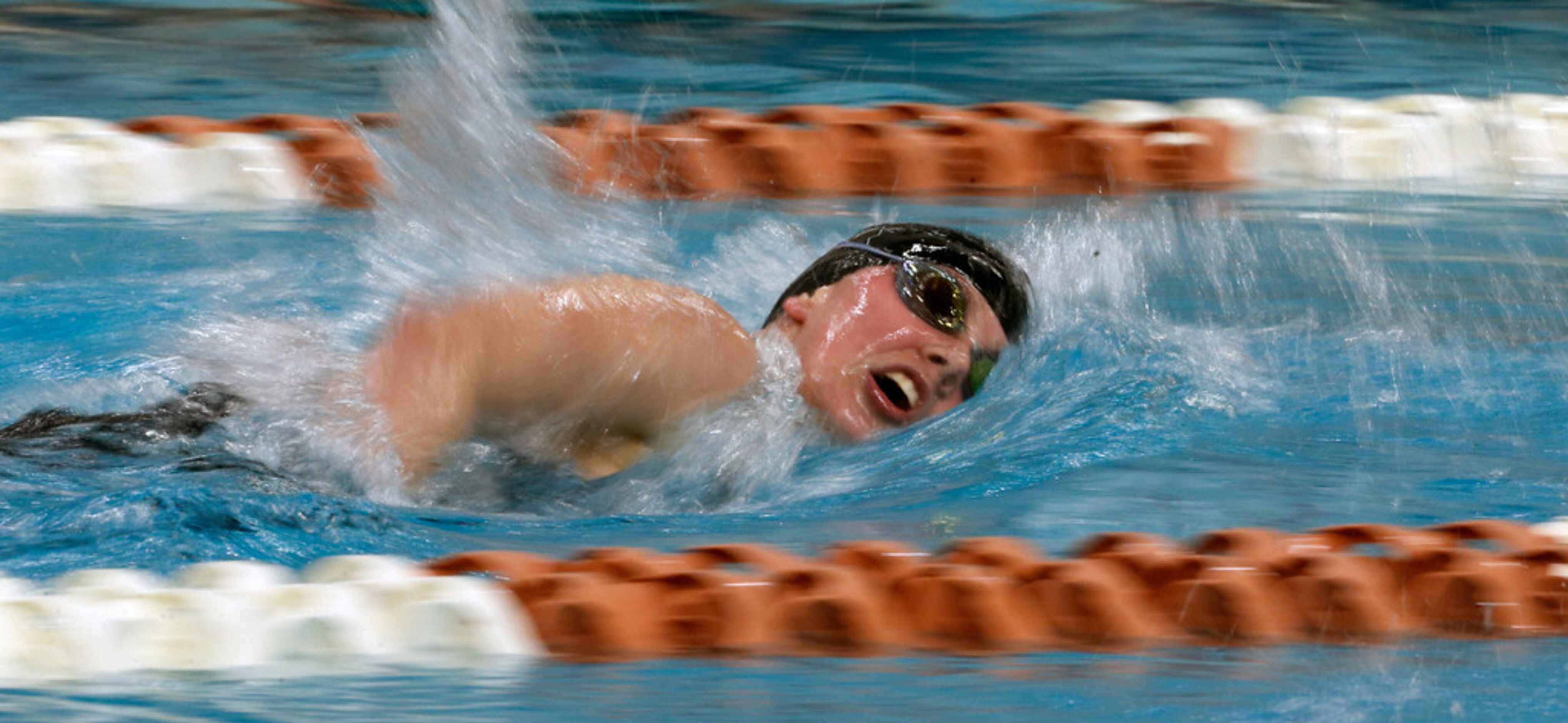 Class 5A preliminaries of the UIL state swimming and diving meet were held in Austin, Texas...
