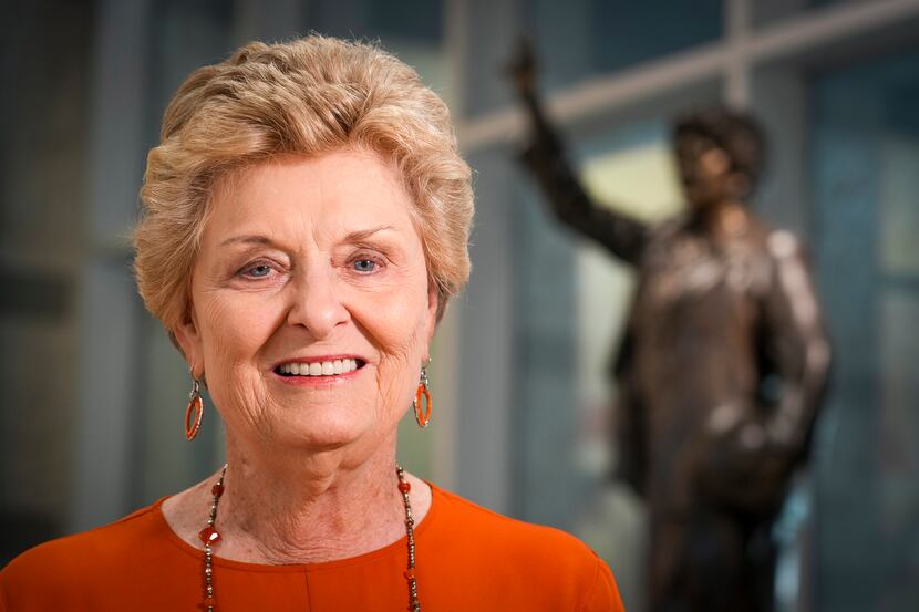 Legendary former Texas women's basketball coach Jody Conradt photographed at the Frank...