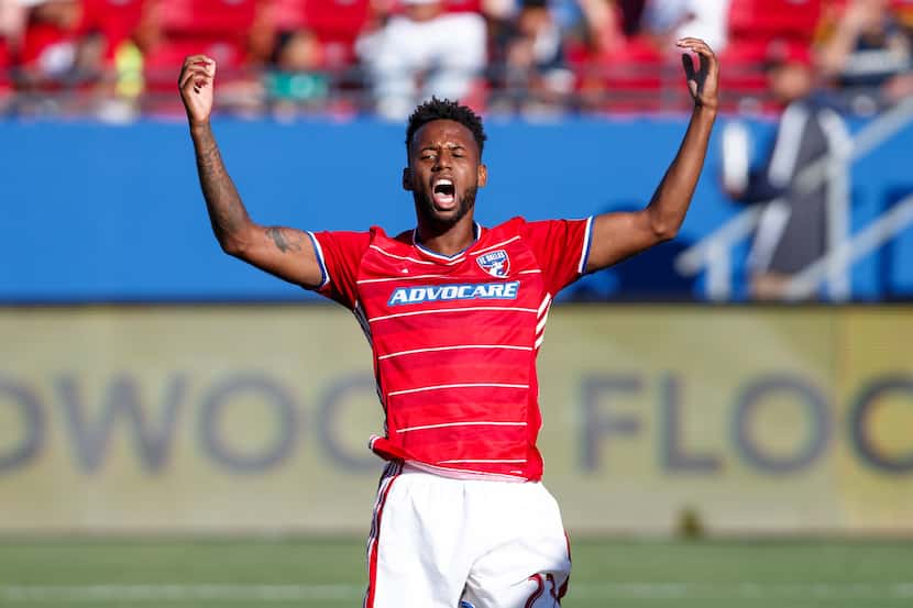 Kellyn Acosta does his best Willem Dafoe impression against the LA Galaxy on October 21,...