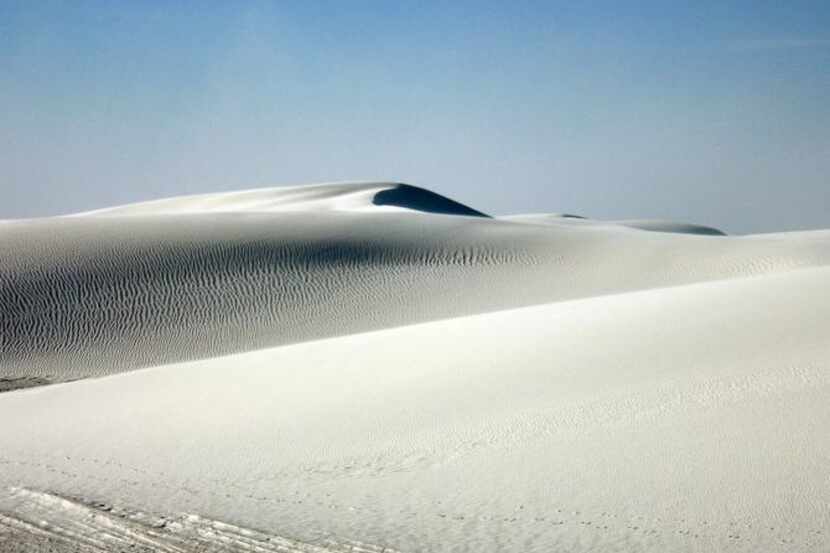 
Otherwordly scenery  brings to mind a blizzard or a beach at White Sands National Monument...