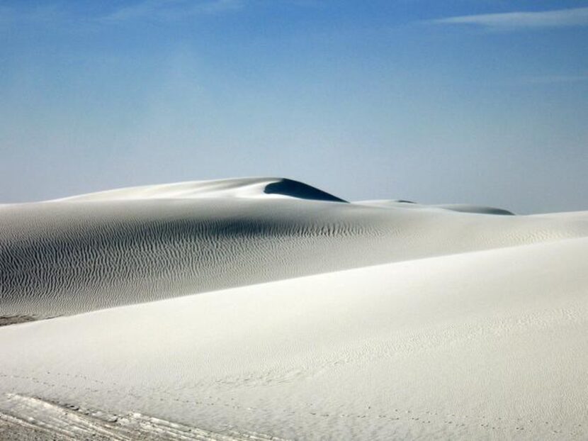 
Otherwordly scenery  brings to mind a blizzard or a beach at White Sands National Monument...