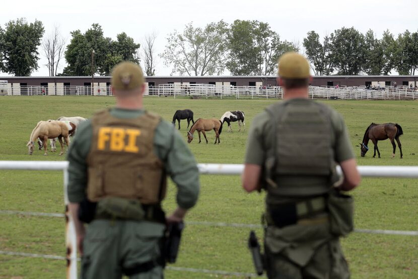 FBI agents surveyed an Oklahoma horse ranch connected to Jose Trevino in 2012. (File...