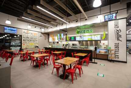 The Laredo Taco Company restaurant inside 7-Eleven's new test store opened in Dallas in 2020.