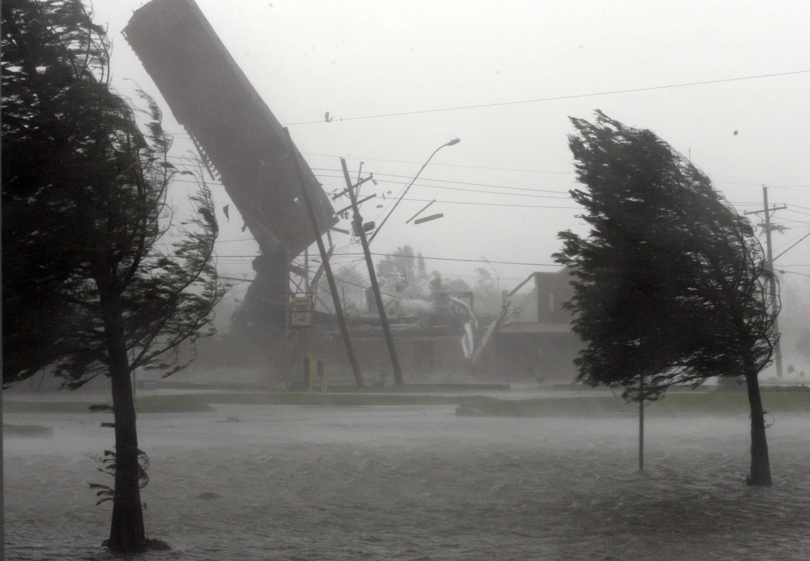 Hurricane Katrina made landfall with a vengeance, wrenching the roof off Backyard Bar B Que,...