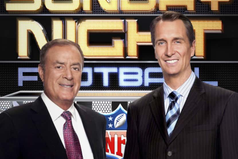 Broadcast partners Al Michaels (left) and Cris Collinsworth will work their ninth Cowboys...