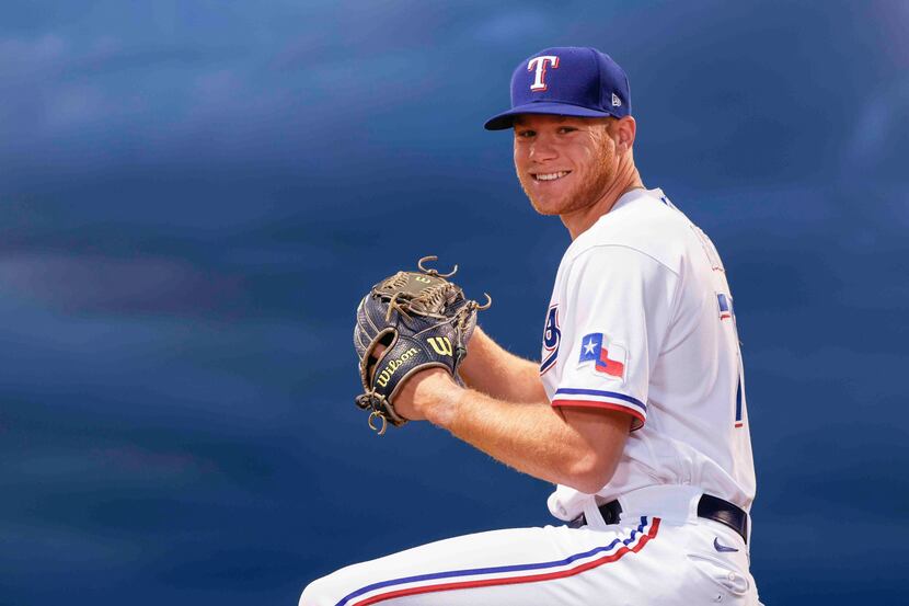 Texas Rangers pitcher Zak Kent is pictured during photo day at the team's training facility...