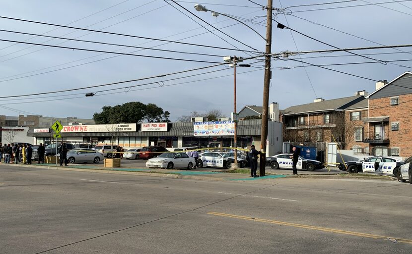 The scene along Park Lane in Vickery Meadow Sunday afternoon, after Mohamed Abdi Mohamed was...