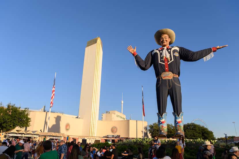 The iconic Big Tex, the giant talking cowboy greeter at the State Fair of Texas.