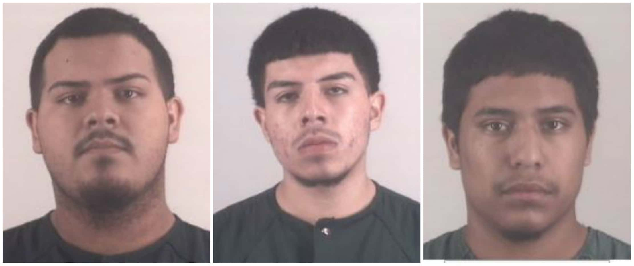 From left, Bryan Rodriguez, Edgar Meza and Martin Chazarreta. Mugshots were not available...