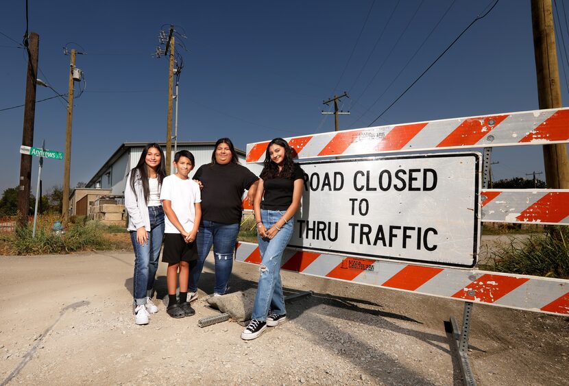 12-year-old Jordyn Tapia, left, 10-year-old Adrien Tapia, Jessica Herrera, and 16-year-old...