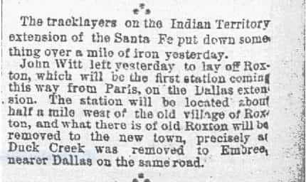 The Dallas Morning News snip was published on Jan. 27, 1887.