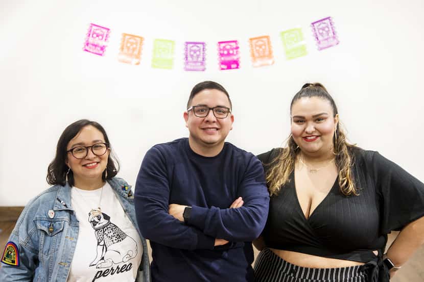 From left: De Colores Collective co-founders Patricia Arreguin, Rafael Tamayo and Eva...