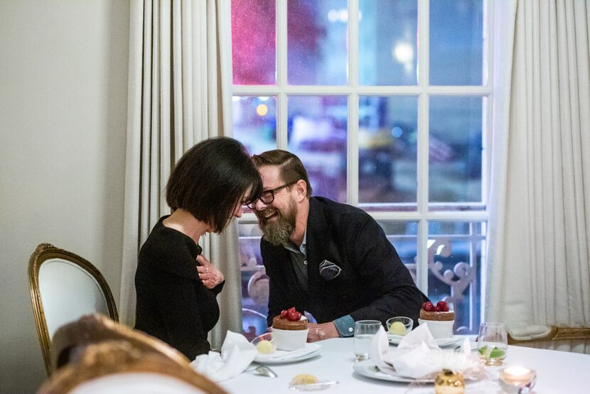 Troy Wierman pops the question to Michlind Wilson over chocolate soufflés. 