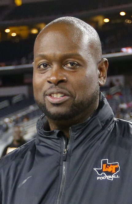 Lancaster head football coach Chris Gilbert as seen after the 5A Div II Region II Final at...