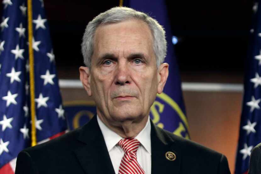 U.S. Rep. Lloyd Doggett, D-Austin, listens during a news conference on Capitol Hill in...