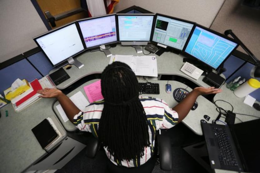 
Ward Hughes reacts to a 911 caller inside a dispatch center. Dallas Fire Rescue is hoping...