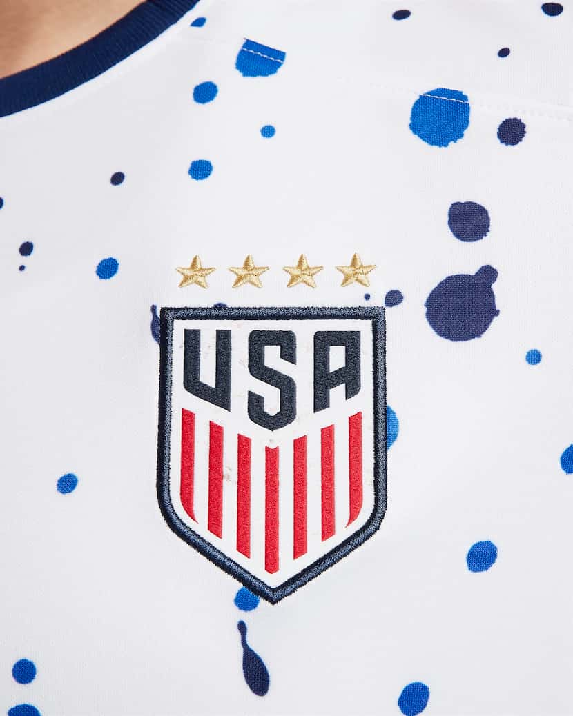 The United States women's national soccer team 2023 home jerseys by Nike with details to...