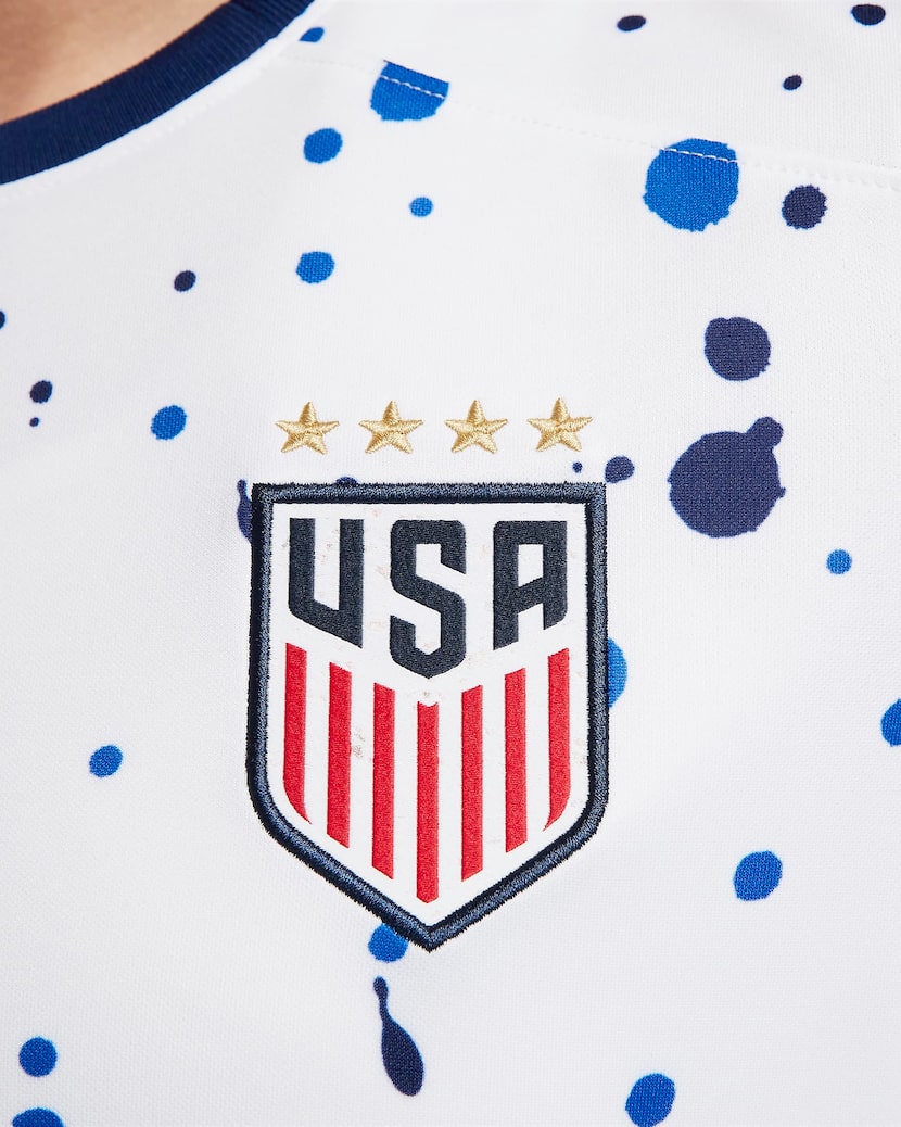 The United States women's national soccer team 2023 home jerseys by Nike with details to...