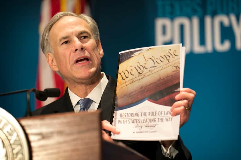 Texas Gov. Greg Abbott calls for a convention of states to amend the U.S. Constitution...