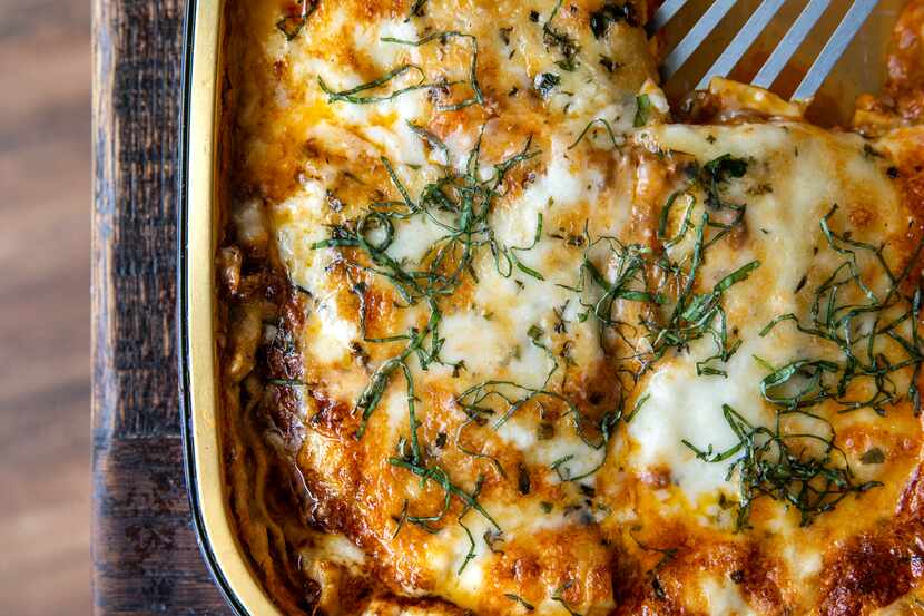 The lasagna bolognese at Gemma American bistro in Dallas