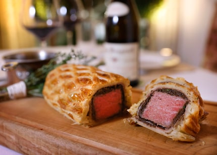 Mister Charles' signature entree is beef short rib Wellington.