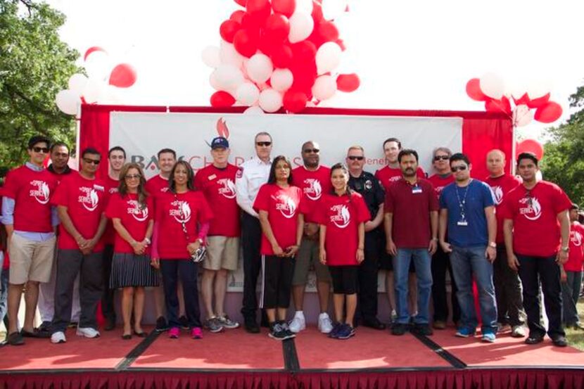 
Dr. Elba Garcia (third from left front row) opened the 2014 BAPS Charities Walk at T. W....