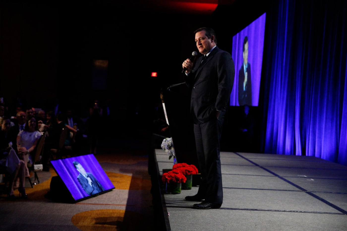 Senator Ted Cruz speaks during the Dallas County Republican Party's Reagan Day Dinner at the...