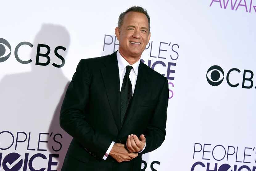 Tom Hanks arrives at the People's Choice Awards at the Microsoft Theater in Los Angeles.