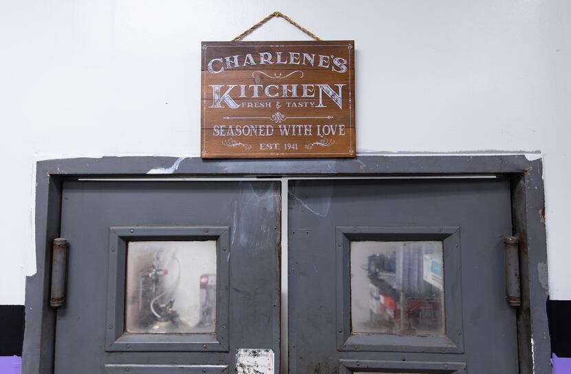 A sign above the kitchen at Turkey Leg Paradise features Corey Bradley's grandma's name.