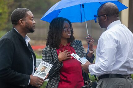 Candidates for Texas House District 100, Daniel Clayton (left) and Lorraine Birabil...