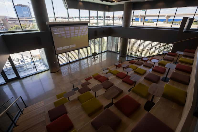 The lecture hall in the Granite Park 6 tower in Plano on Tuesday.  The 19-story building is...